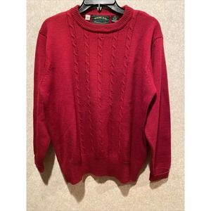 Main Bay Traditionals Cable Crew Sweater L FLAW